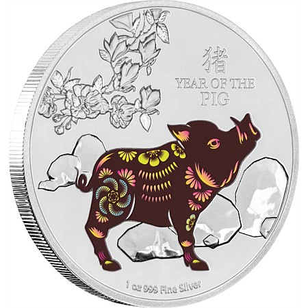 Монета сребро "Година на прасето" 2019